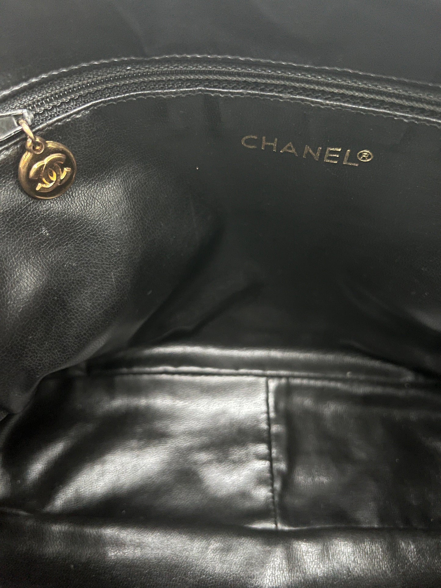 Vintage Chanel Black Leather Camera Bag