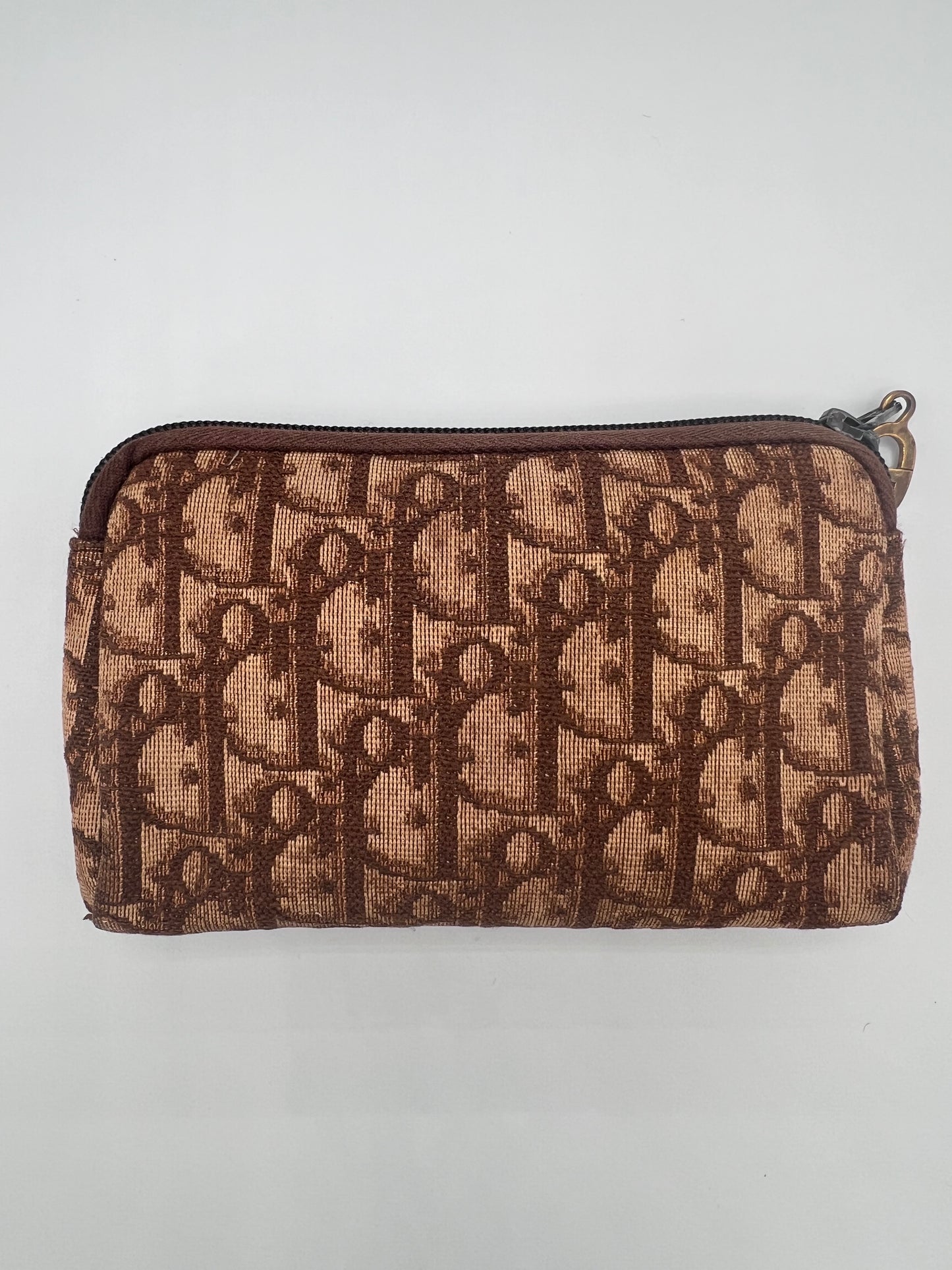 80s Vintage Dior Trotter Brown Pouch