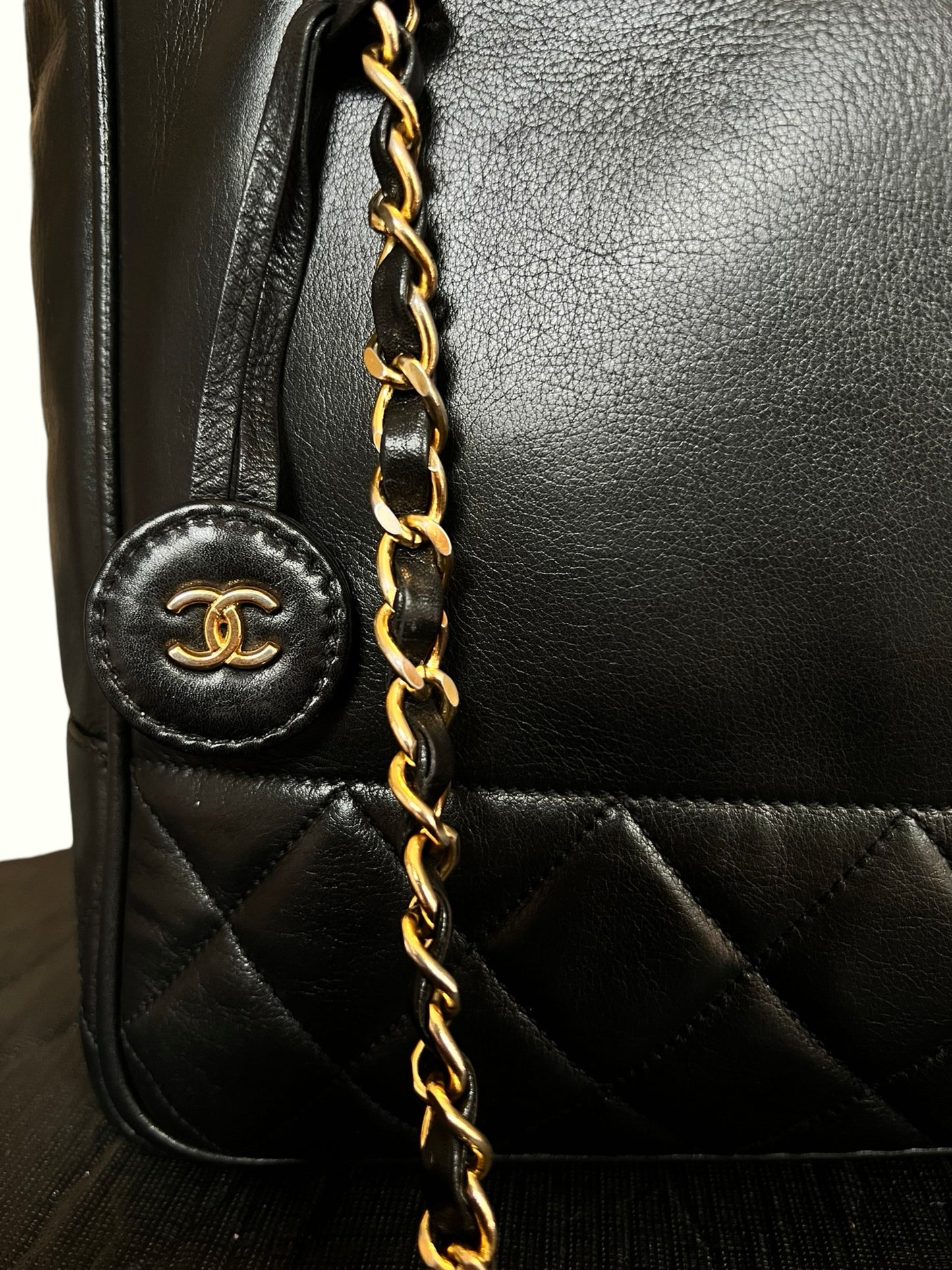Vintage Chanel Matelasse CC Chain Tote Bag