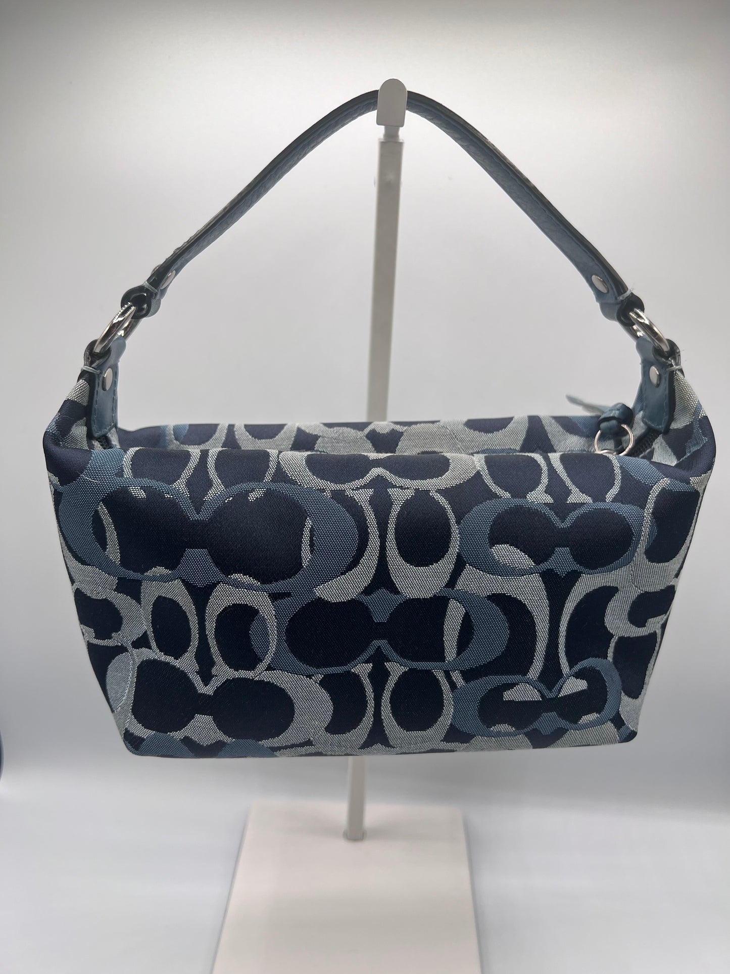 Coach Signature Blue Small Hobo Bag