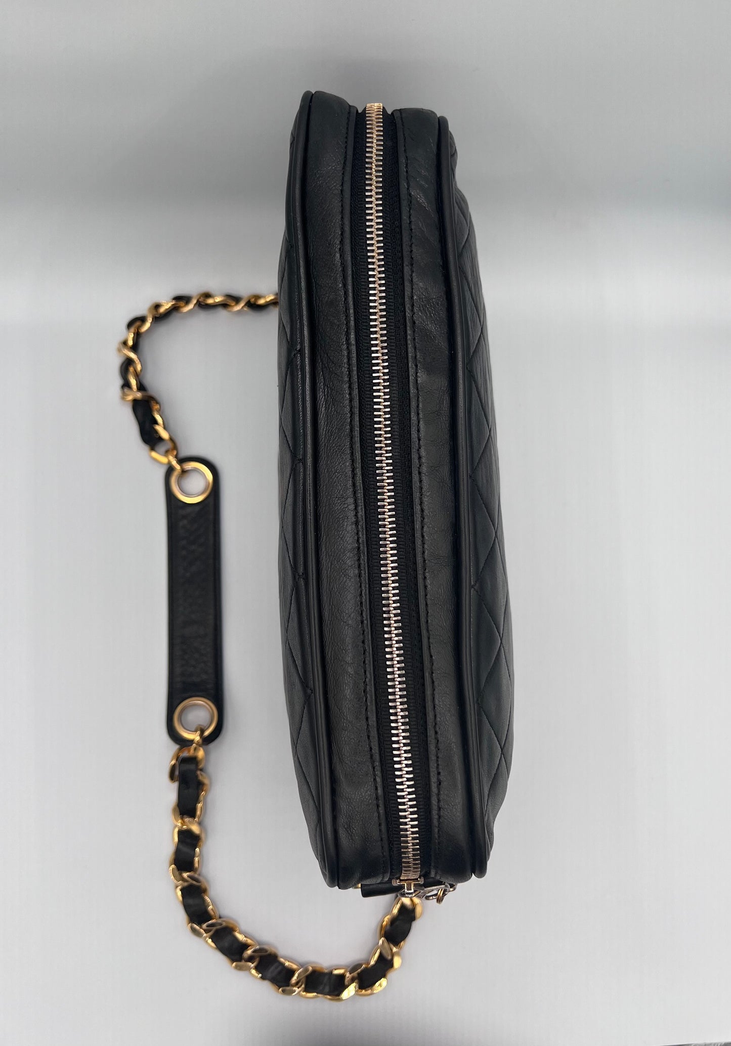 Vintage Chanel Black Leather Camera Bag