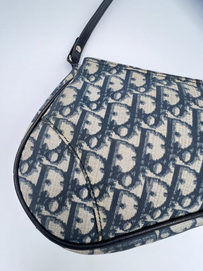 Vintage Dior Monogram Trotter Saddle Bag