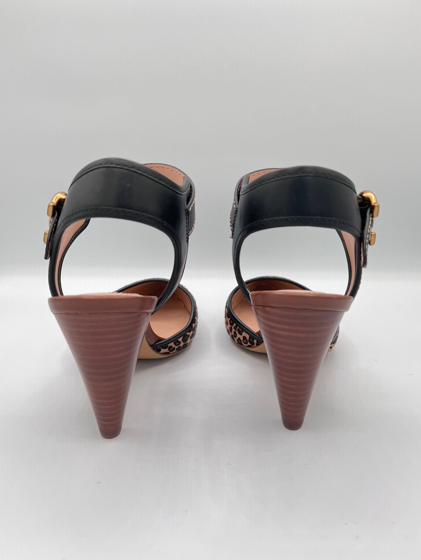 Coach Leopard Pointed-Toe Heels
