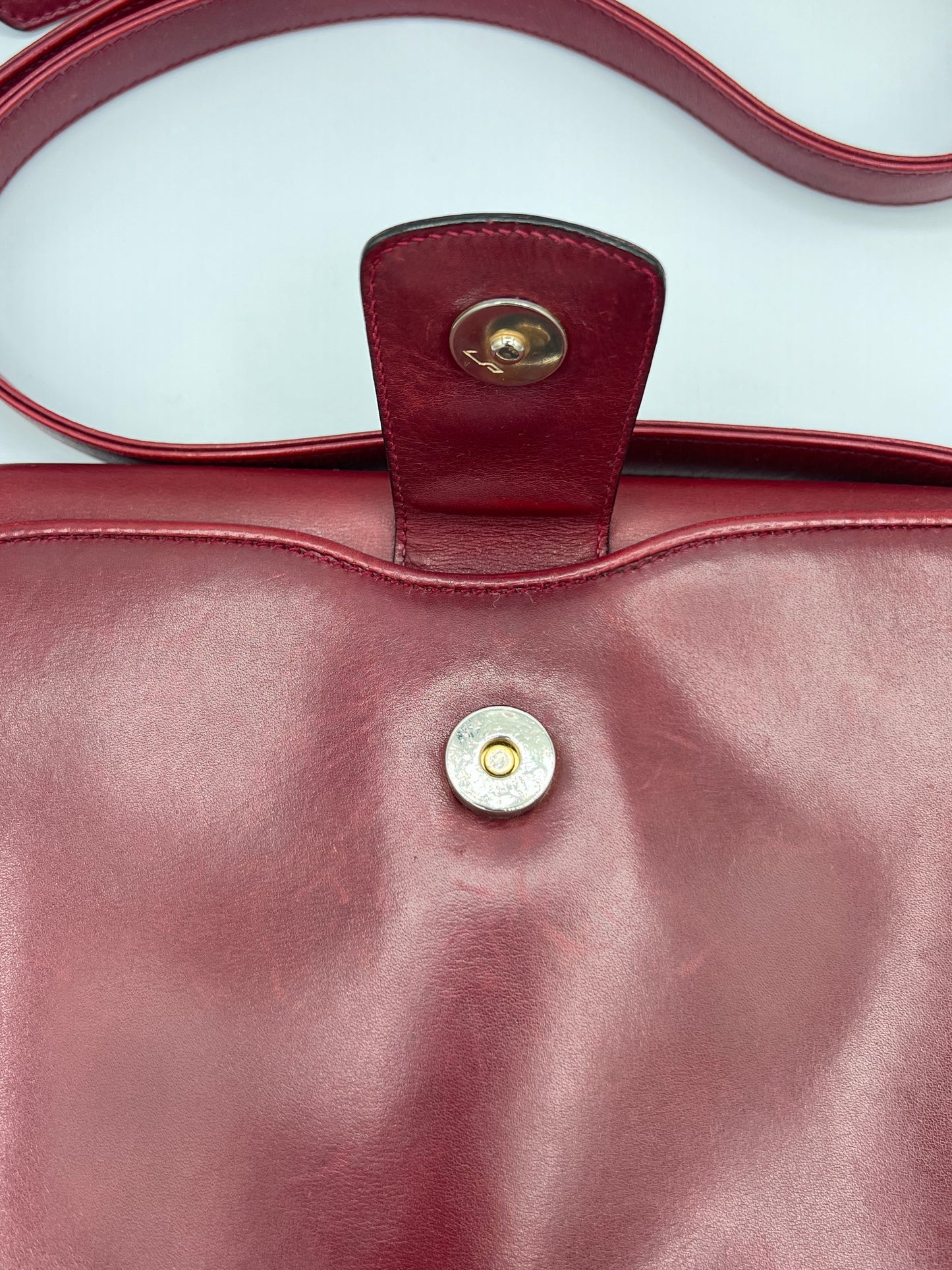 Vintage Celine Triomphe Bordeaux Shoulder Bag