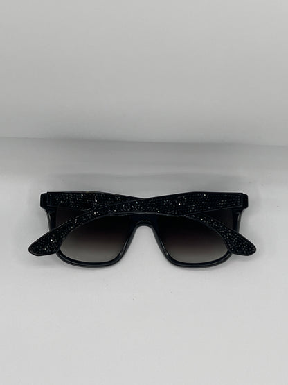 Mui Mui Black Oversized Studded Sunglasses