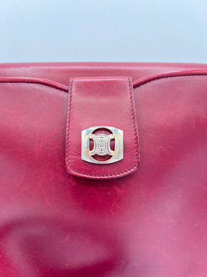 Vintage Celine Triomphe Bordeaux Shoulder Bag