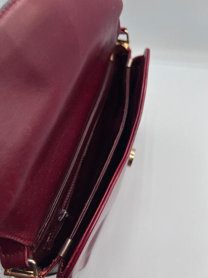 Vintage Celine Triomphe Bordeaux Shoulder Bag