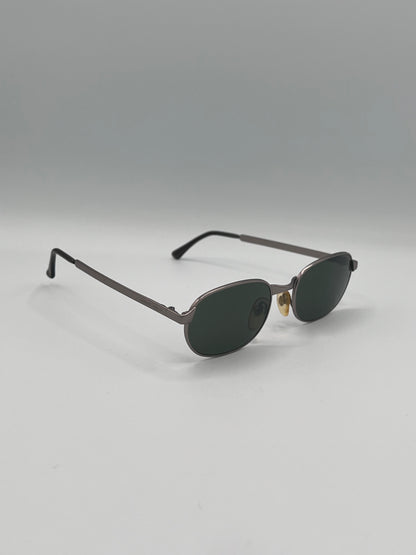 Vintage Giorgio Armani Dark Green Oval Sunglasses