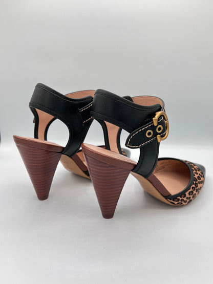 Coach Leopard Pointed-Toe Heels