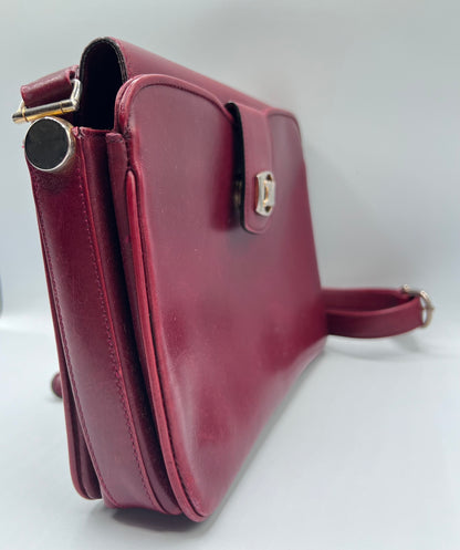 Vintage Celine Triomphe Bordeaux Shoulder Bag