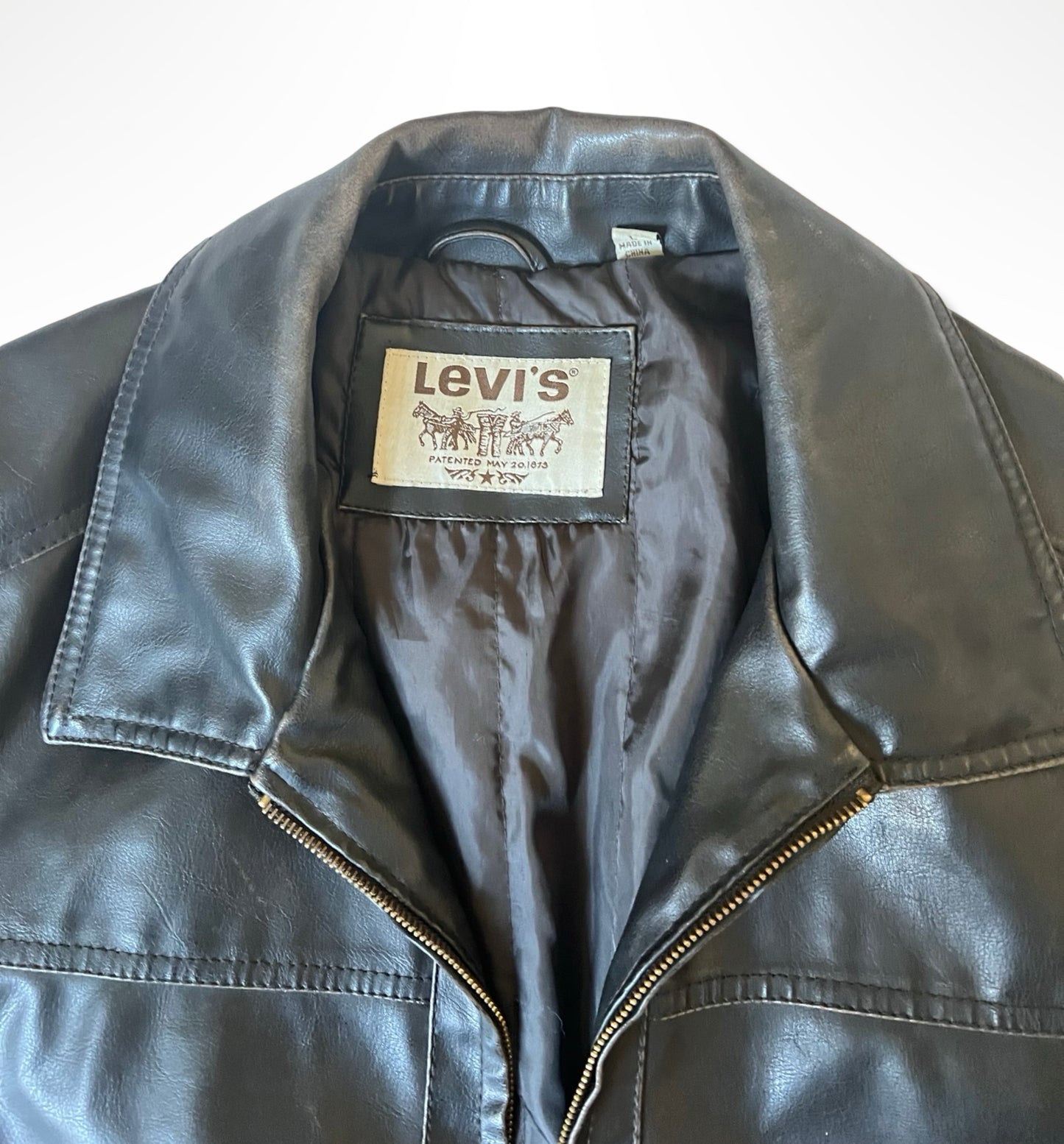 Levi’s Brown Leather Bomber Jacket