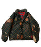 Vintage Polo Ralph Lauren Green Plaid Equestrian Puffer Jacket